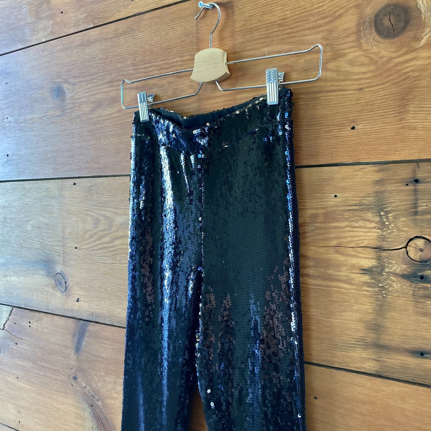 Sanctuary Anthropologie Black Sequin NEW Kicker Flare Pants - Size XS - 0718DK