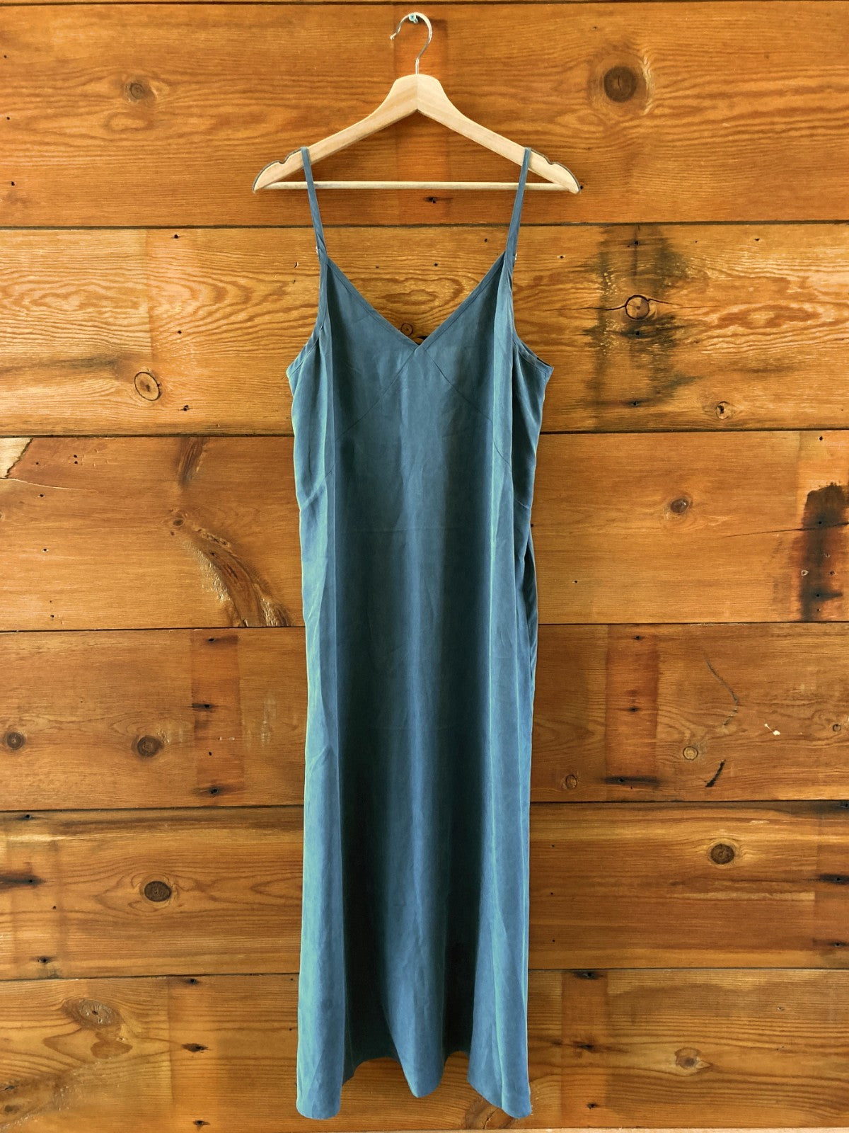Jenni Kayne $425 Riviera Gray Cupro Silky Midi Slip Dress - Size M - 4427SC