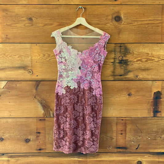Olvi's $1000 Pink Lace Mesh Cocktail Mini Dress - Size 2 - 1114SS
