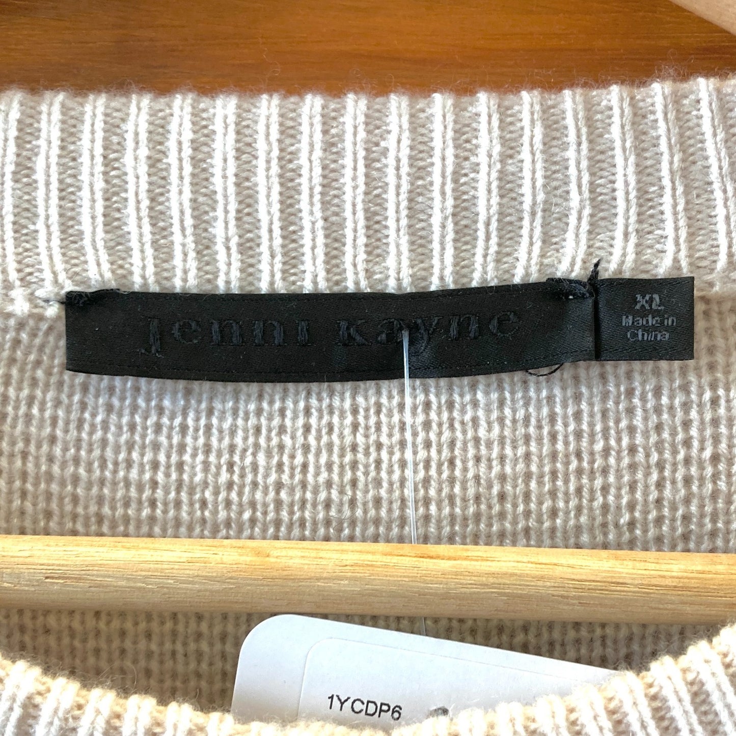 Jenni Kayne $525 Ivory & Black Stripe Cooper Cardigan Sweater - Size XL - 0924GC