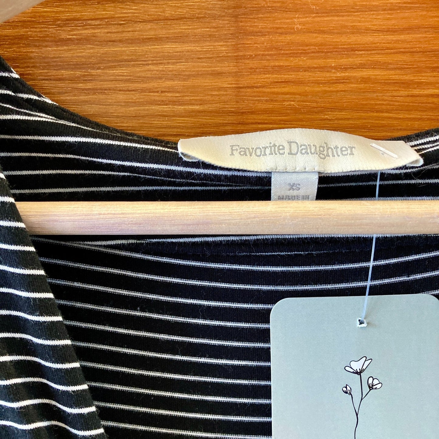 Favorite Daughter Black & White Striped Knit Maxi Dress - Size XS - 0416LB