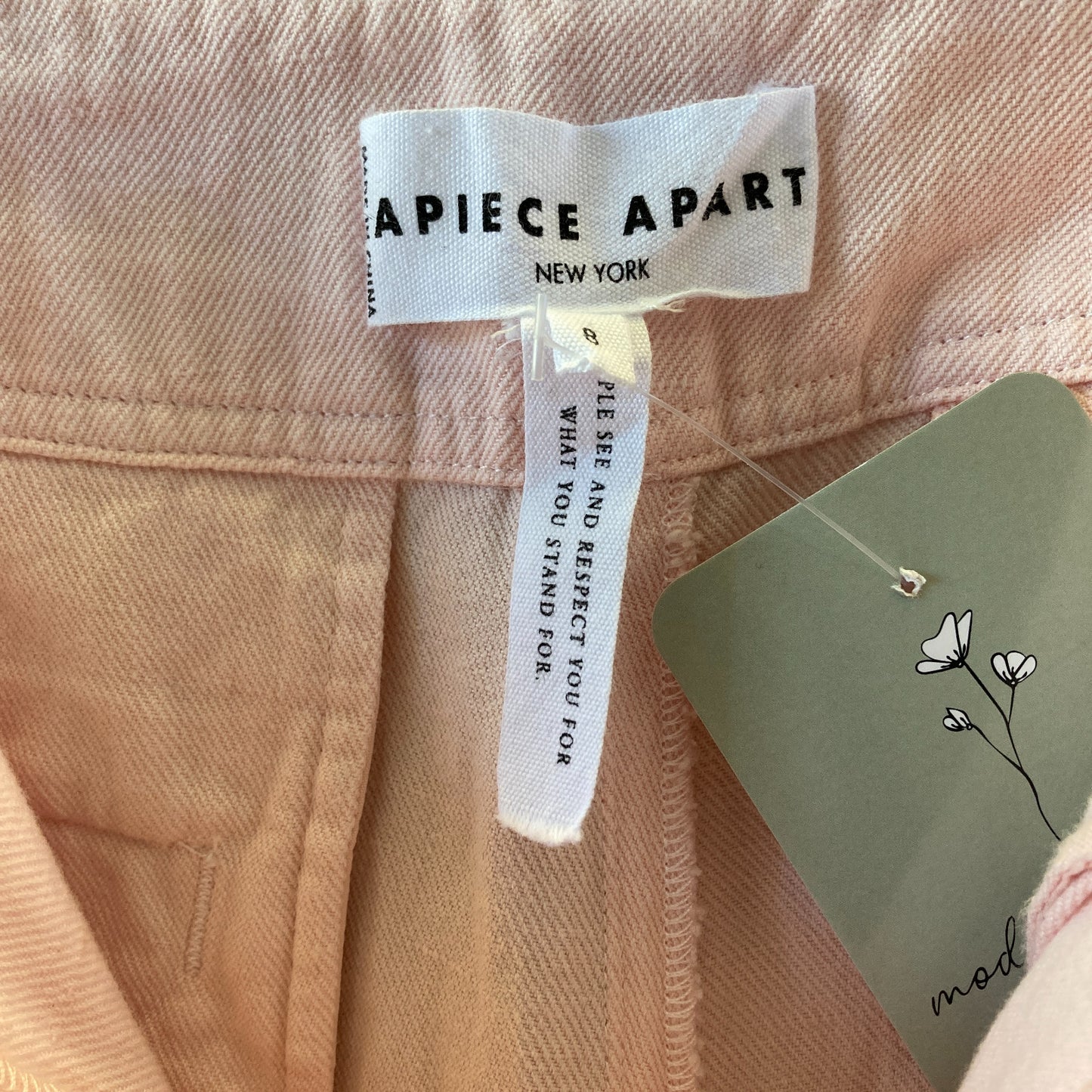 Apiece Apart $325 Rosa Pink Linen Organic Cotton Bari Pants - Size 8 - 1011SC