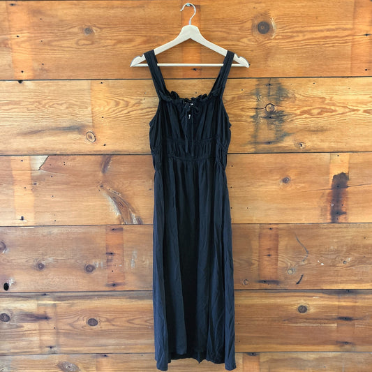Emerson Fry Black Sleeveless Stretch Waist Midi Length Dress - Size S - 0816TB