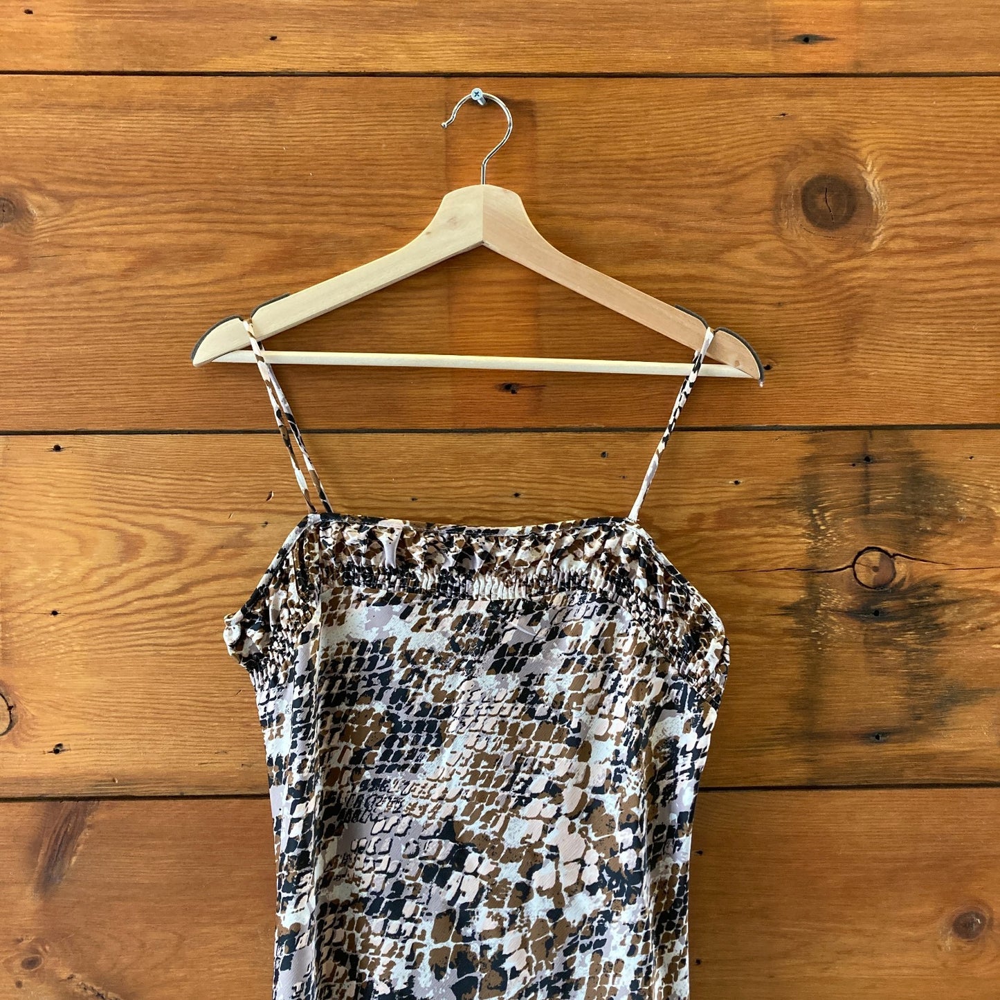 by Anthropologie Brown Snake Print NEW $148 Midi Dress - 0203DE