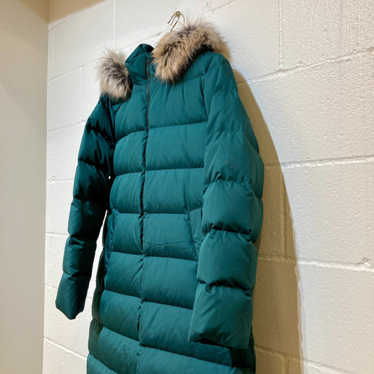 Lands' End Max 600 Down Long Maxi Coat Puffer Jacket - Size M - 1111KF