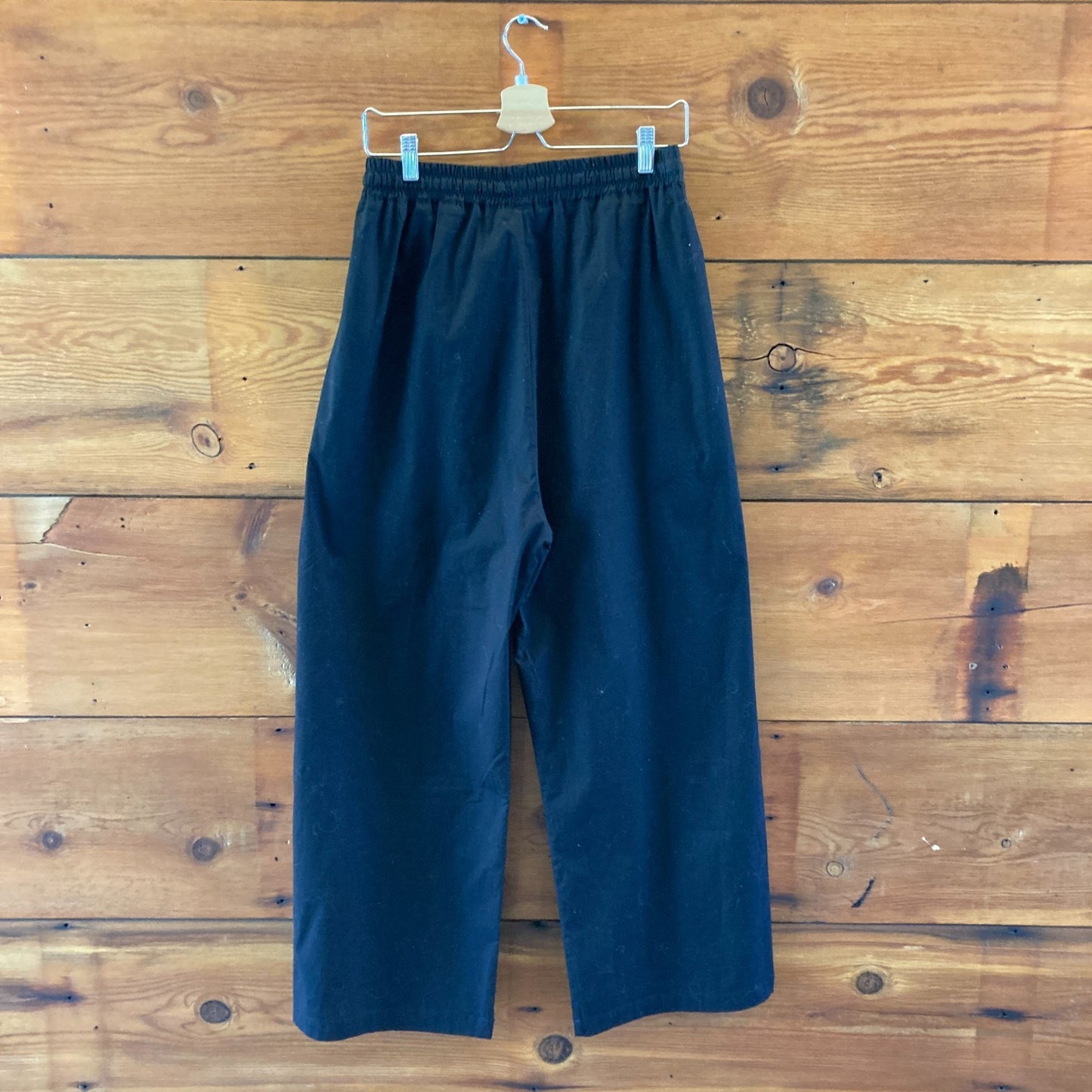 Jarbo Black Pierietta NEW Wide Leg Cotton Pants - Size L / XL - 4427SC