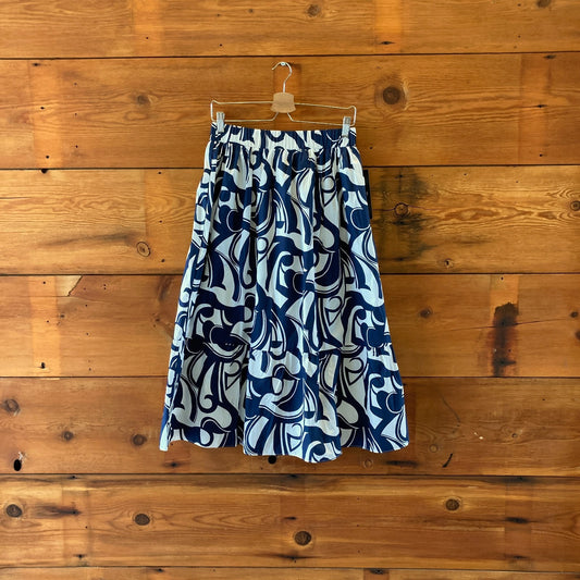 Hyacinth House Navy & White Patterned Maxi Skirt - Size M - NEW - 0617LH