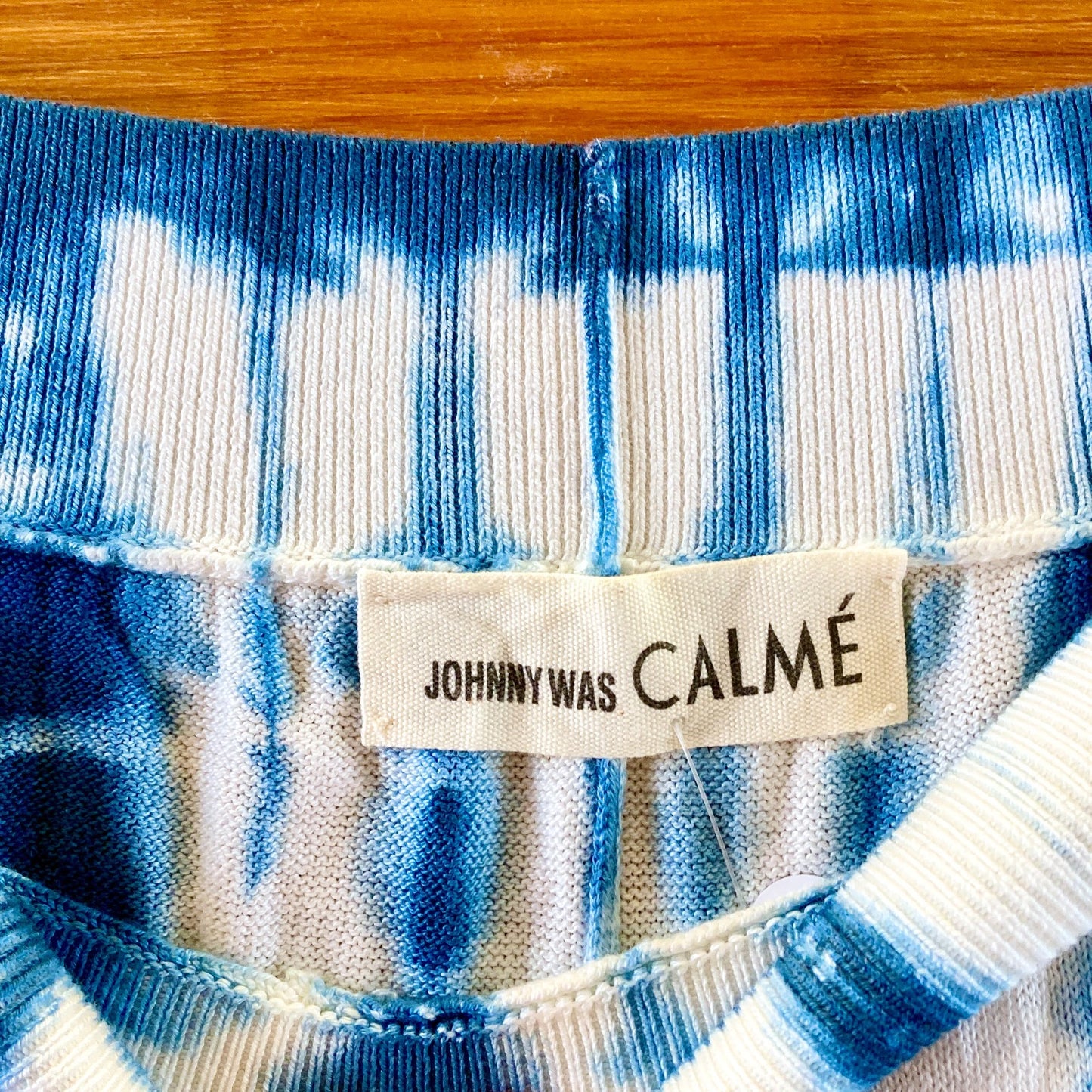 Johnny Was CALME Blue Tie Dye Top & Pants Lounge Set - Size L - 1103ES