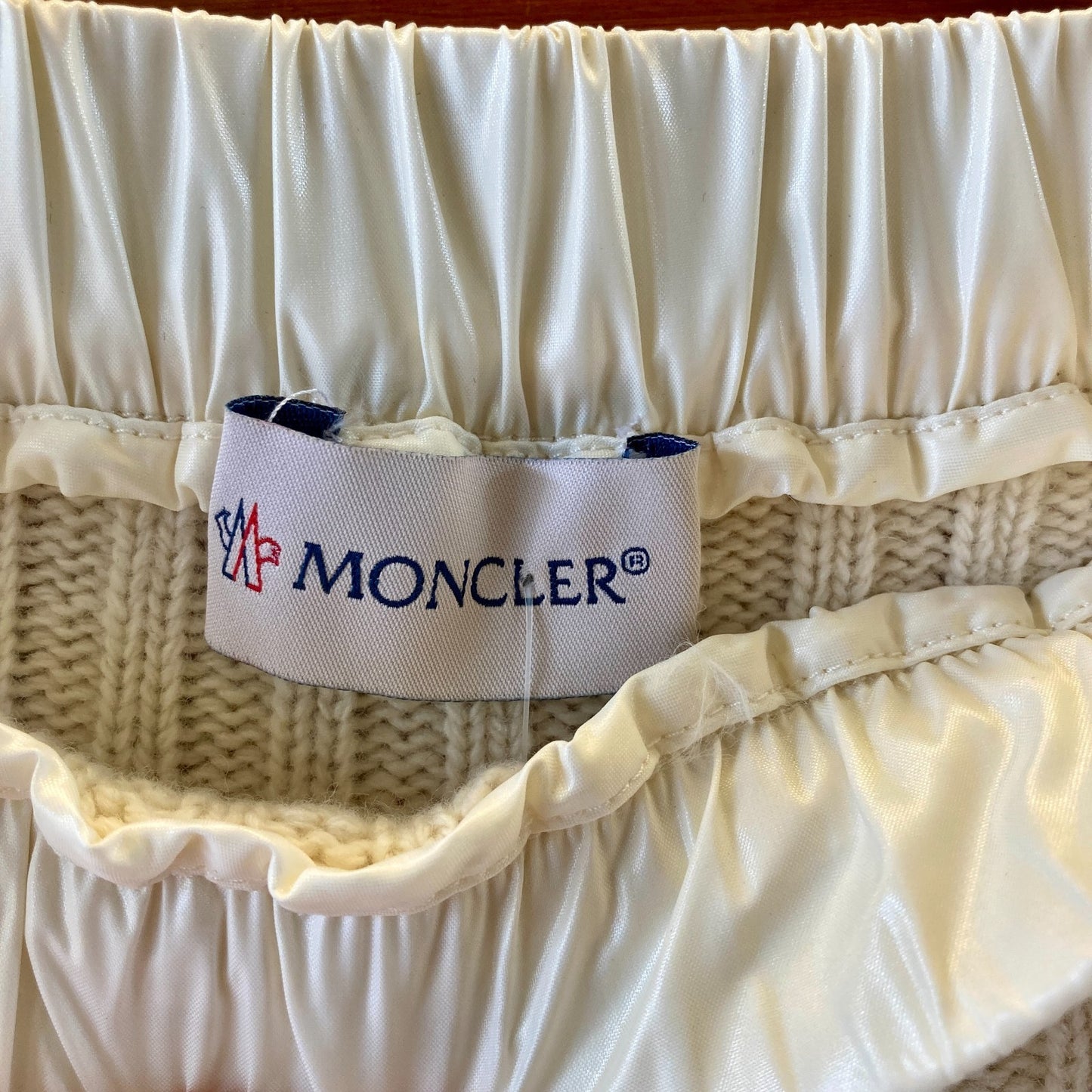 Moncler Cream Virgin Wool Knit A-Line Mini Skirt - 14 Girls / XS WMNS - 0521AB