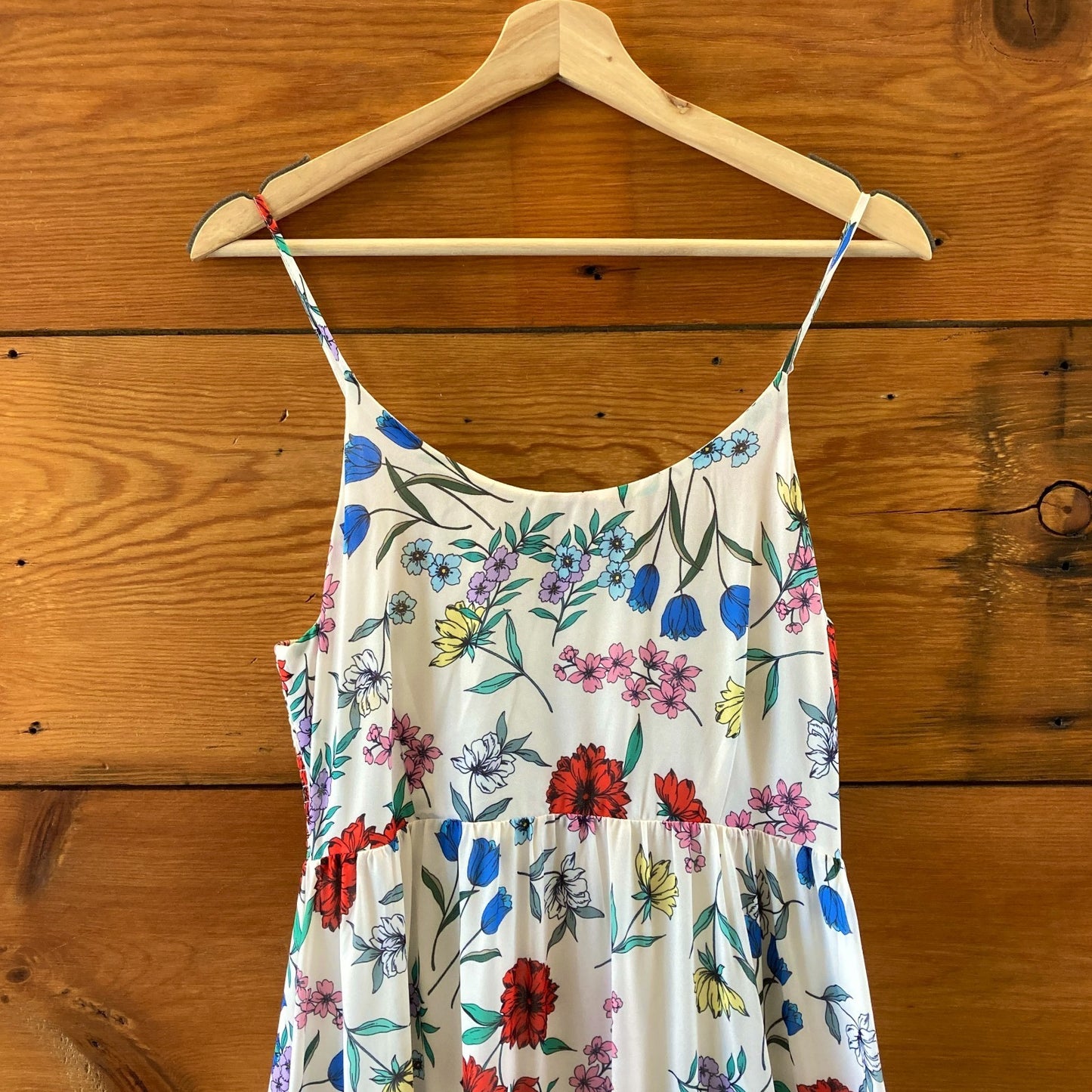 Yumi Kim White Floral Ruffle Tiered Maxi Sleeveless Dress - Sz M - NEW - 1029SB