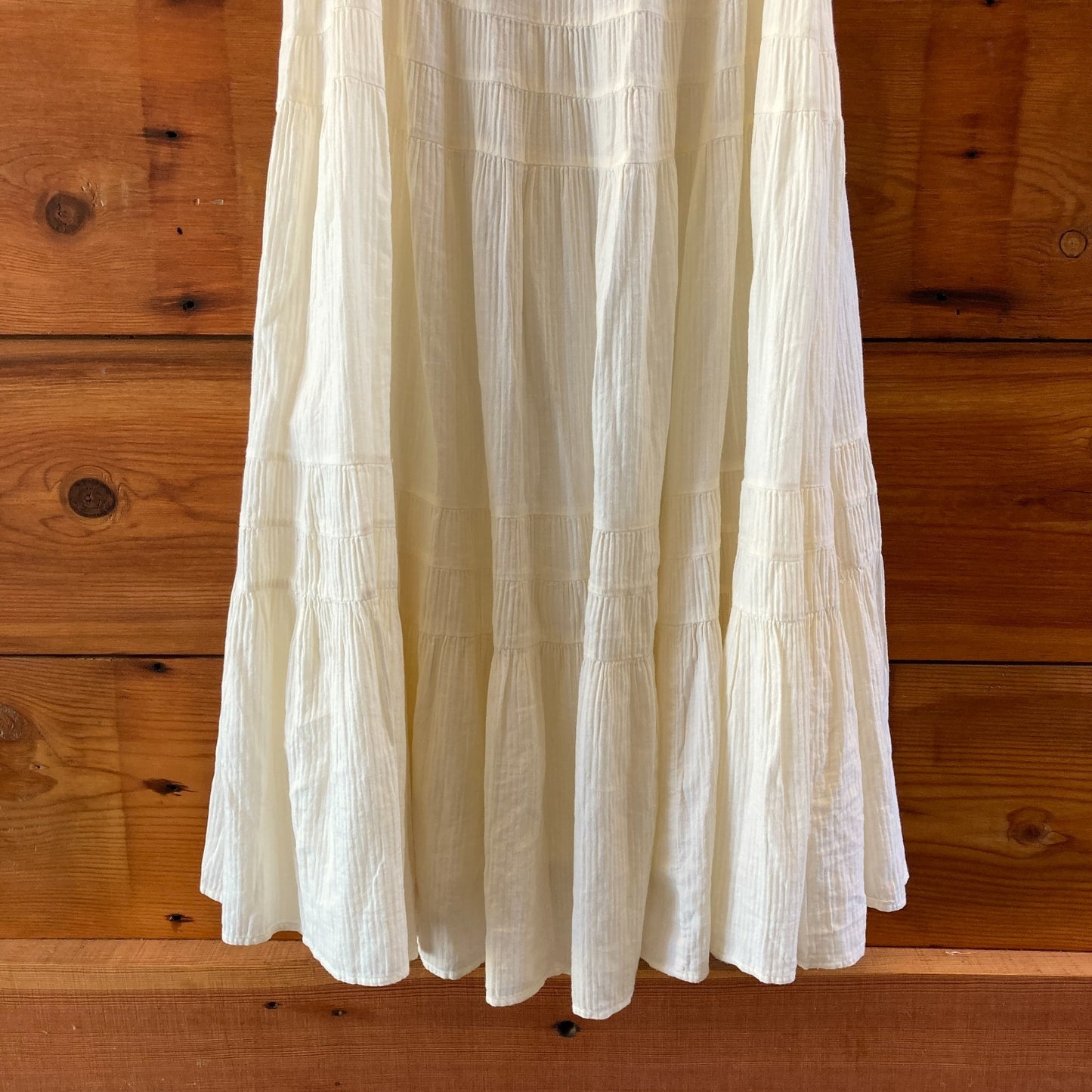 J Crew White Airy Gauze NEW $138 Sleeveless Tiered Maxi Dress - 0514AT