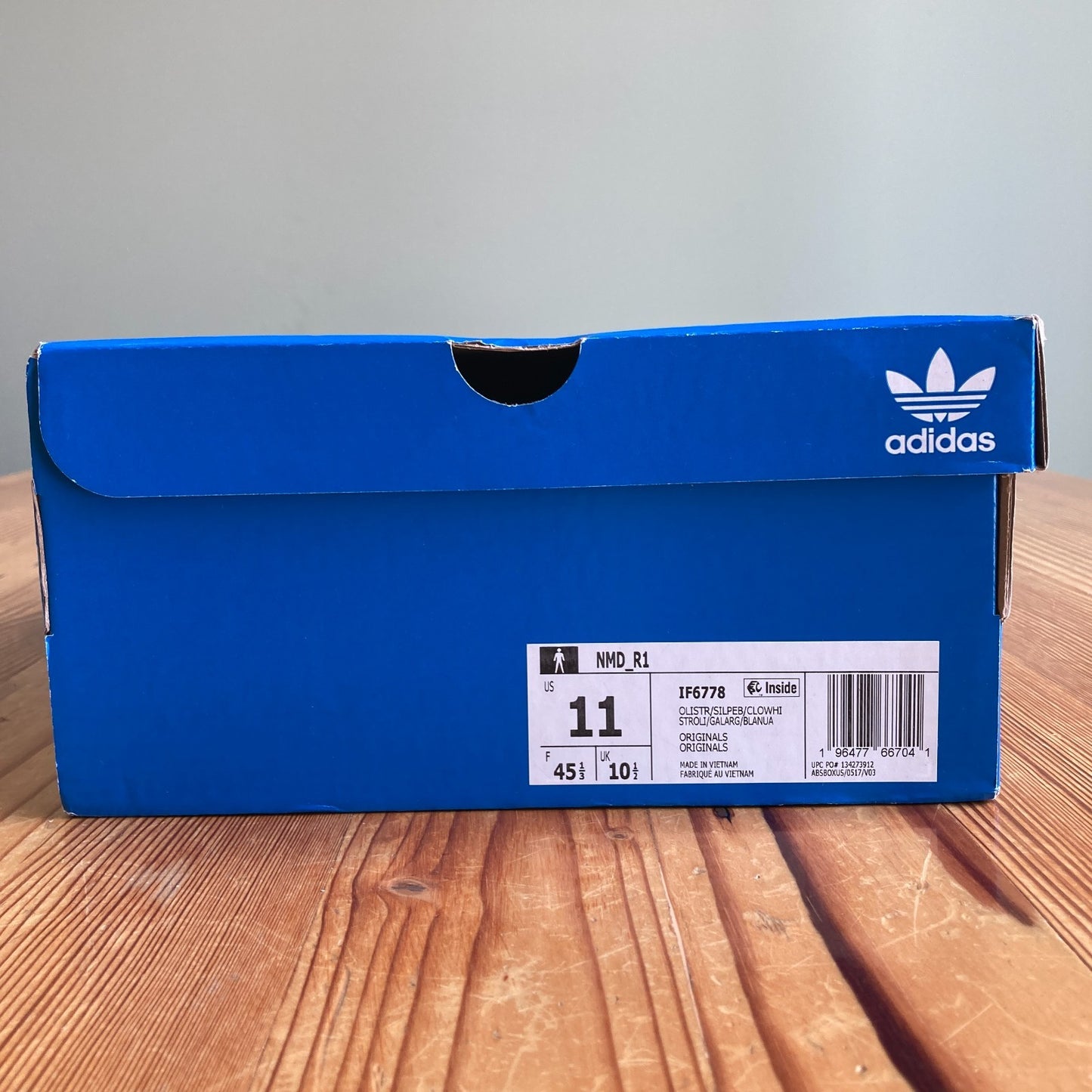 Adidas Mens Olive Striped NMD_R1 Shoes - Size 11 - NEW w/ Box - 1206HP