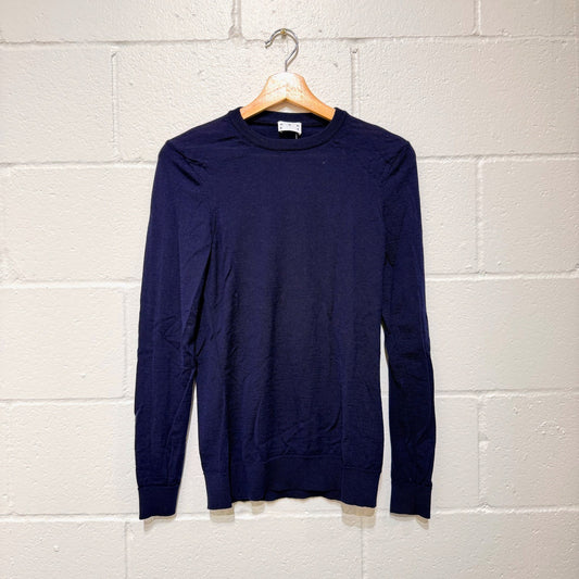 Asket Navy Merino Wool Crew Neck Pullover Sweater - Size M - 0913ST