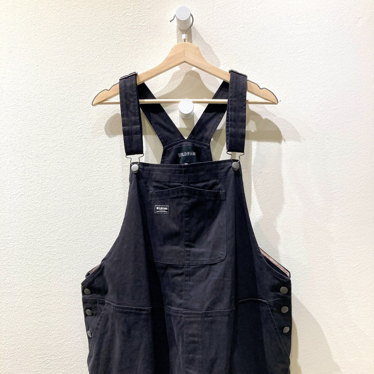 Wildfang Black Essential Bib Workwear Overalls  - Size 1X - 0530JF