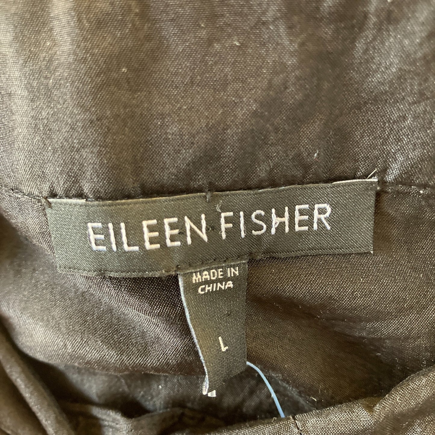 Eileen Fisher Black Sleeveless 100% Silk Tiered Maxi Dress - Size L - 0419JP
