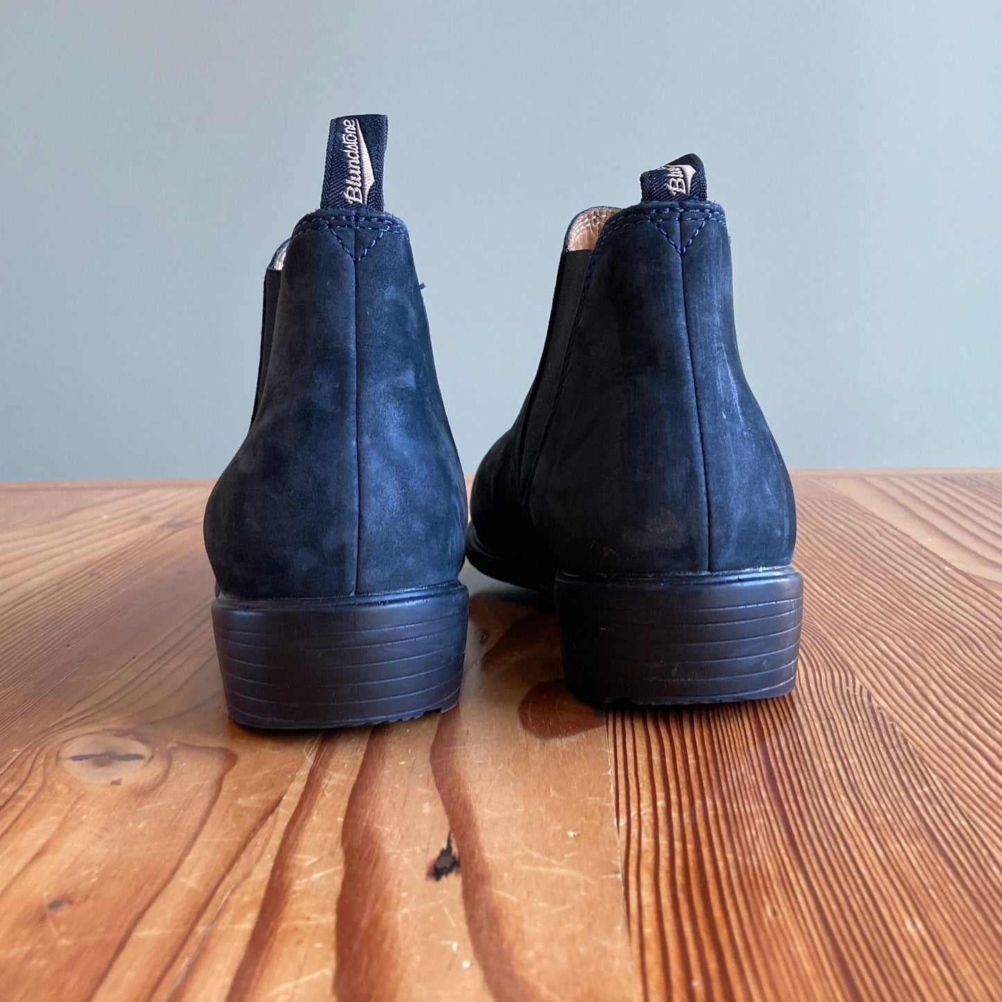 8.5 - Blundstone Navy Blue Nubuck Suede Leather Chelsea Ankle Boots 0419KM