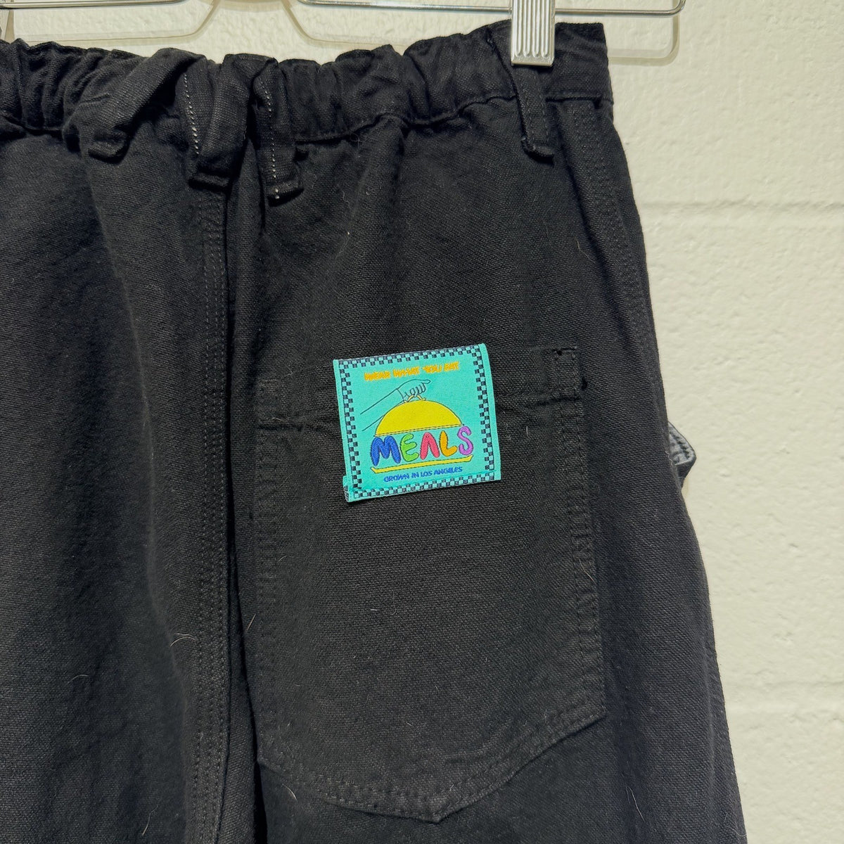 Meals Black Heavy Cotton Chef Baggy Fit Utility Cargo Leg Pants- Sz XS - 1201CC