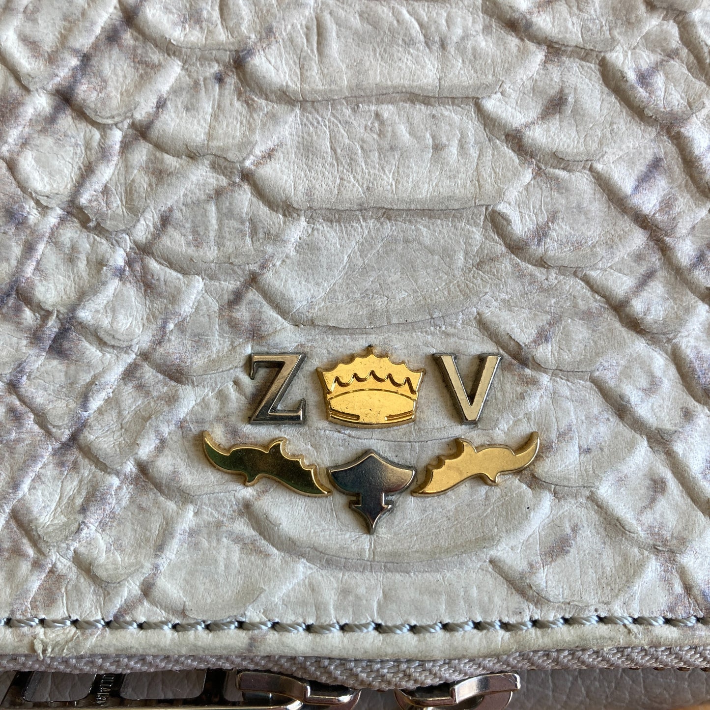 Zadig & Voltaire Python Printed Leather Fold Over Rock Clutch Purse - 1011SC