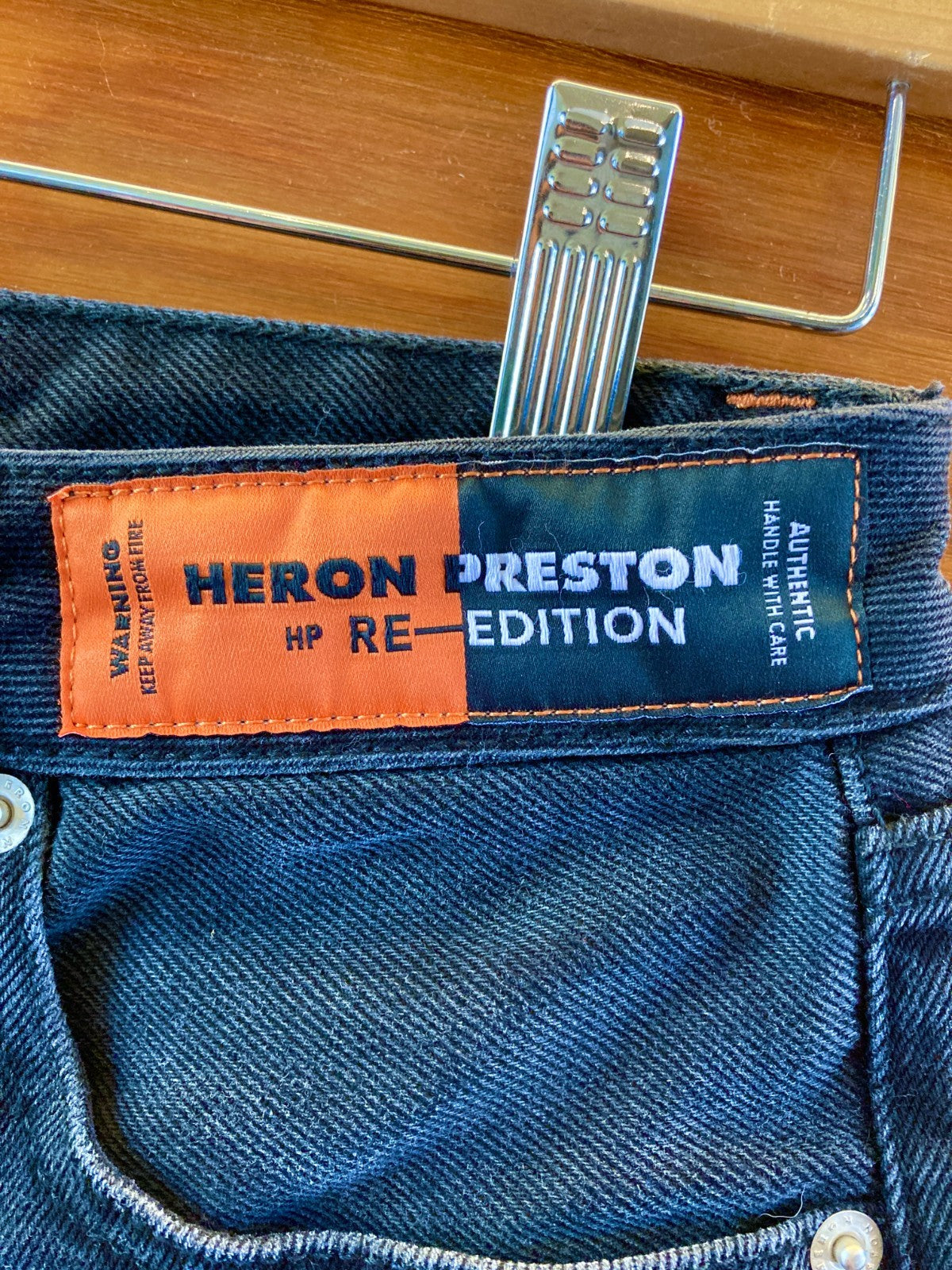 Heron Preston $410 Black CTNMB Strass High Rise Jeans - Size 27 - 0320HJ