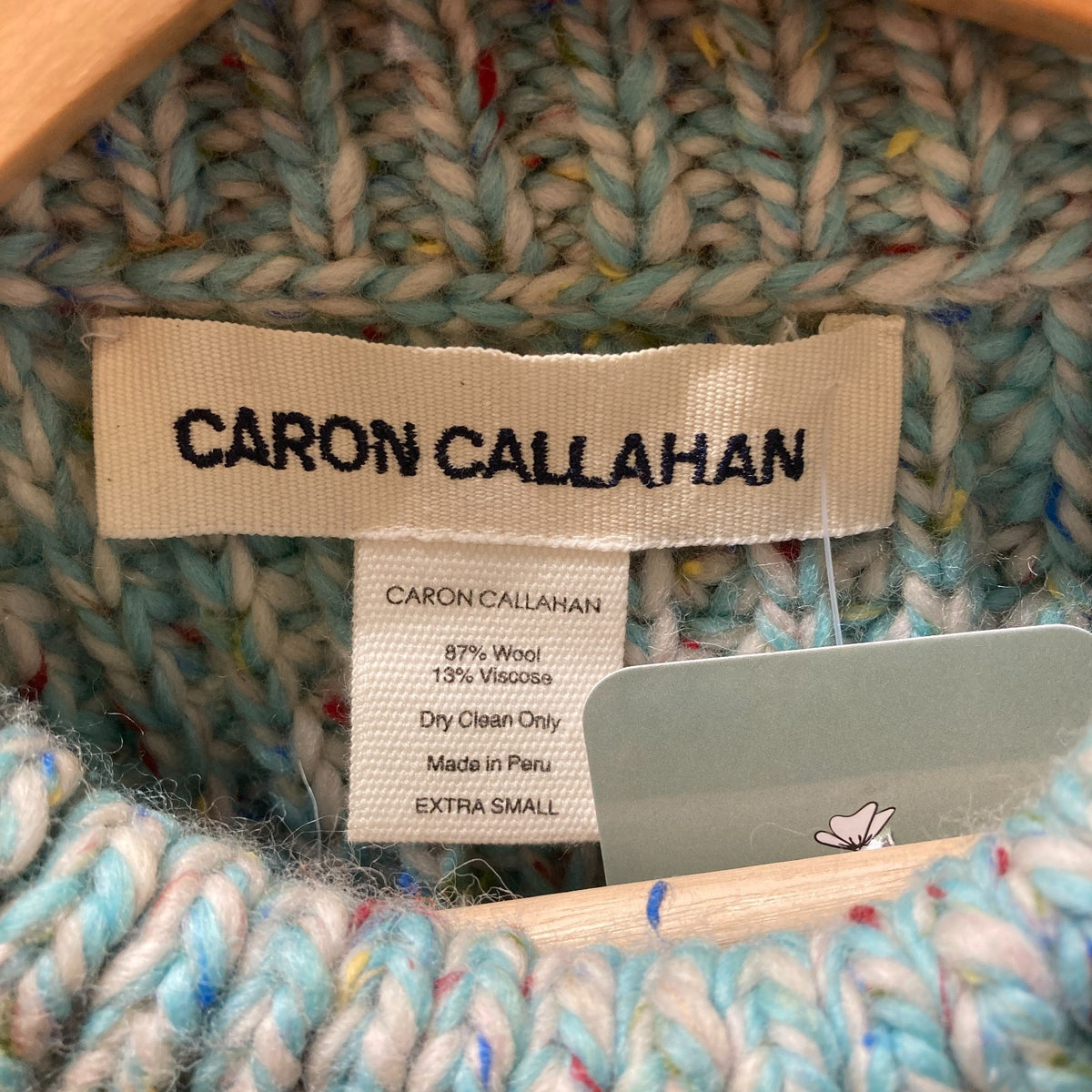 Caron Callahan $345 Turquoise Ribbed Knit Dylan Sweater Vest - Size XS - 1125KG