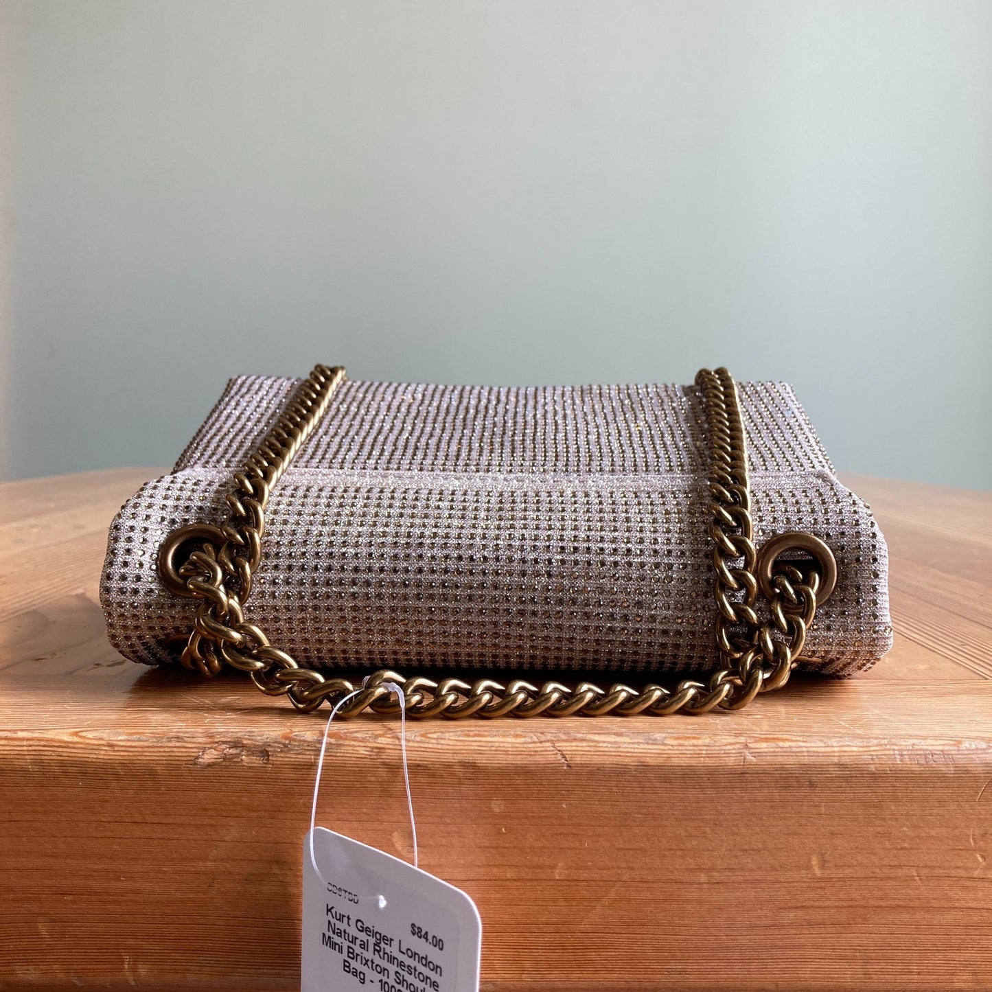 Kurt Geiger London Natural Rhinestone Mini Brixton Shoulder Bag - 1002MG