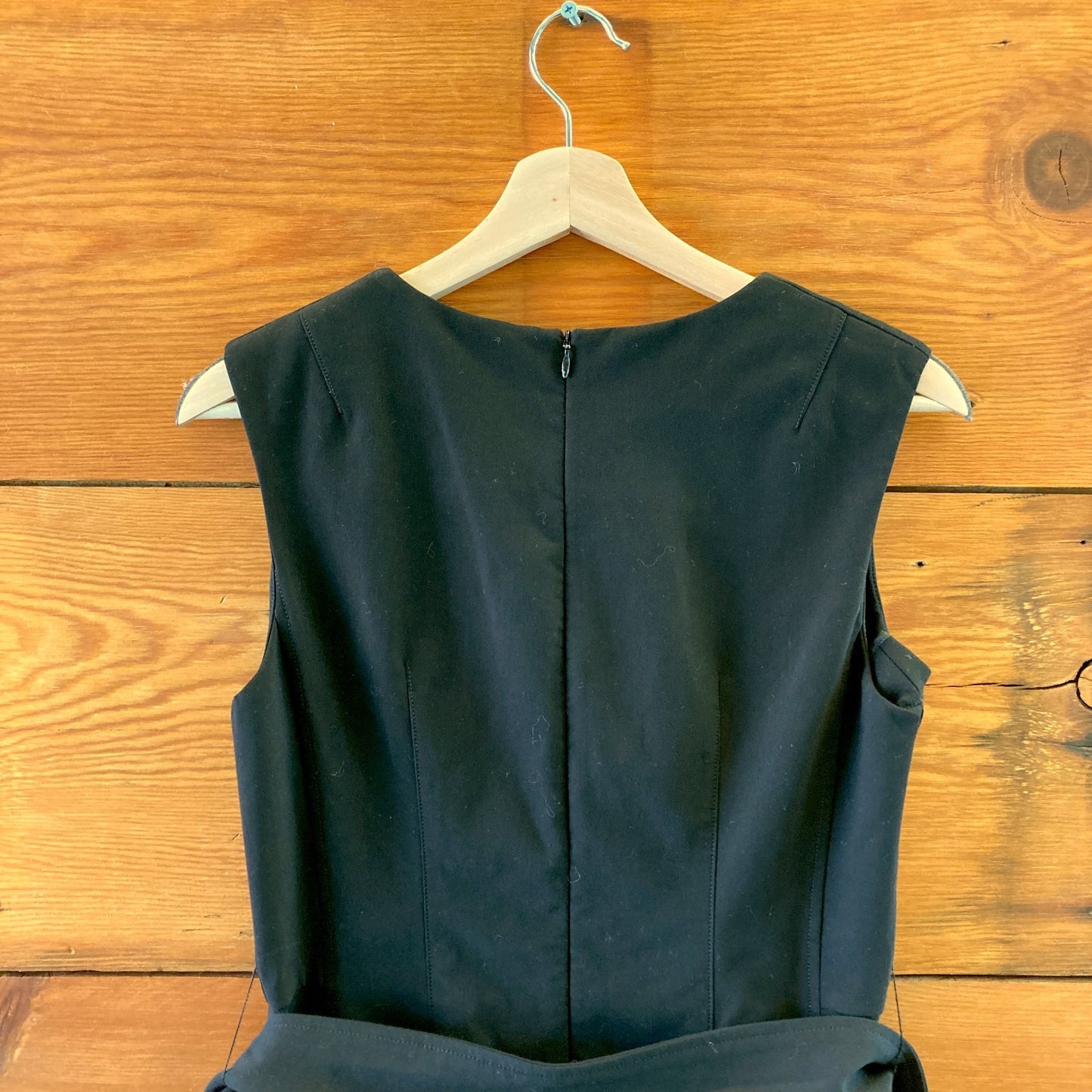 MM Lafleur Black Sleeveless Tie Waist Tunic Side Split Dress - Size 6 - 0204AB