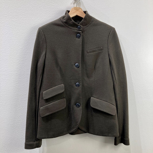 Rag & Bone Brown Wool Slade Button Front Blazer Jacket - Size 10 - 0721DK