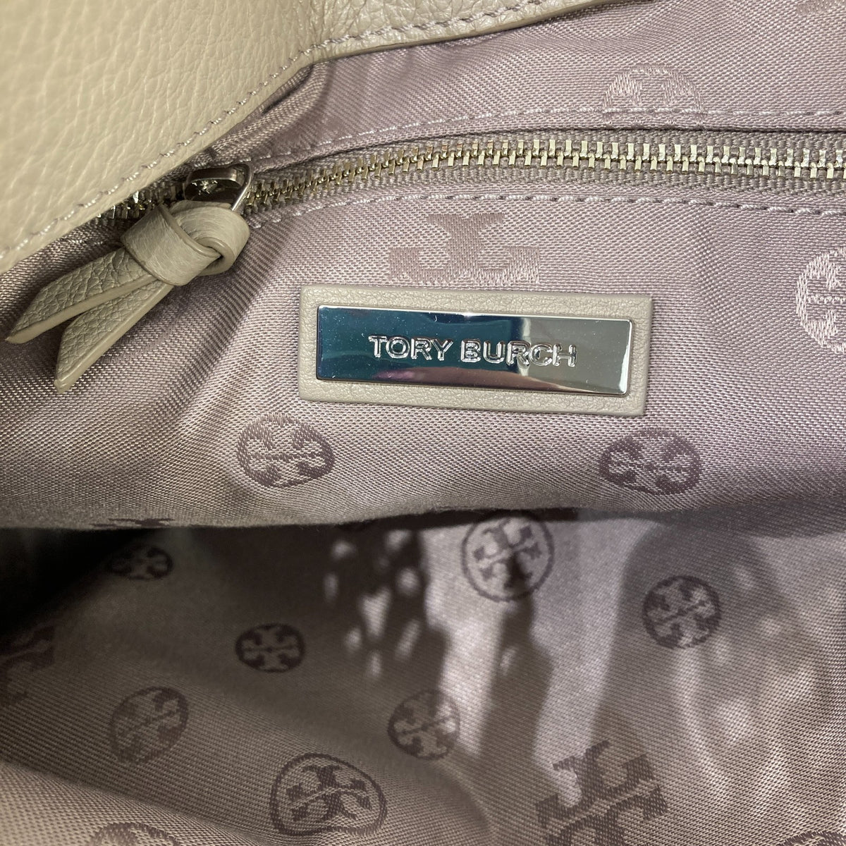 Tory Burch $475 French Gray Britten Satchel Purse Bag NEW - 1017SC