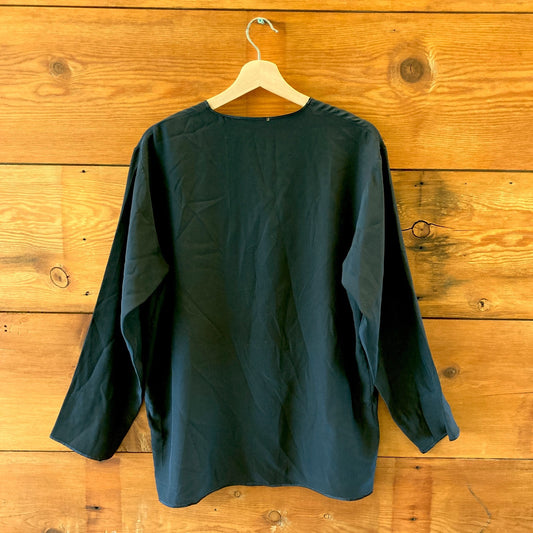 Peter Cohen Black Long Sleeve 100% Silk Blouse Tunic Shirt - Size S  - 0508GA