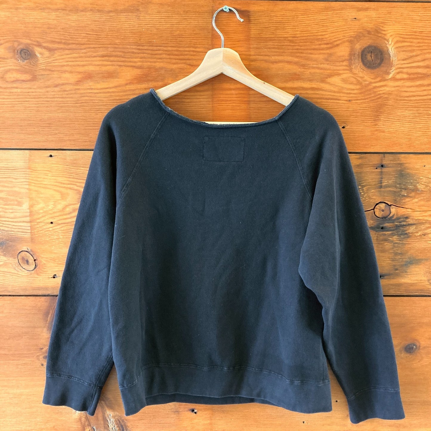 S - Nili Lotan Black Luka Scoop Neck Pullover Sweatshirt 0415AU