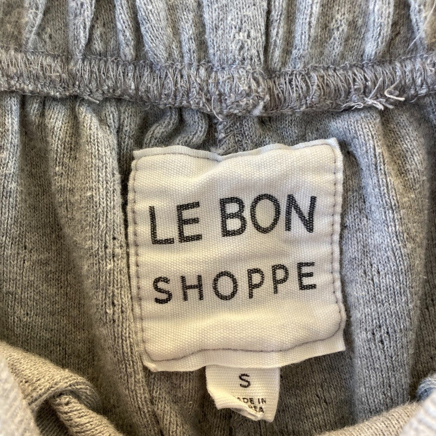 Le Bon Shoppe Gray Elastic Waist Cropped Wide Leg Lounge Pants - Size S - 0312IG