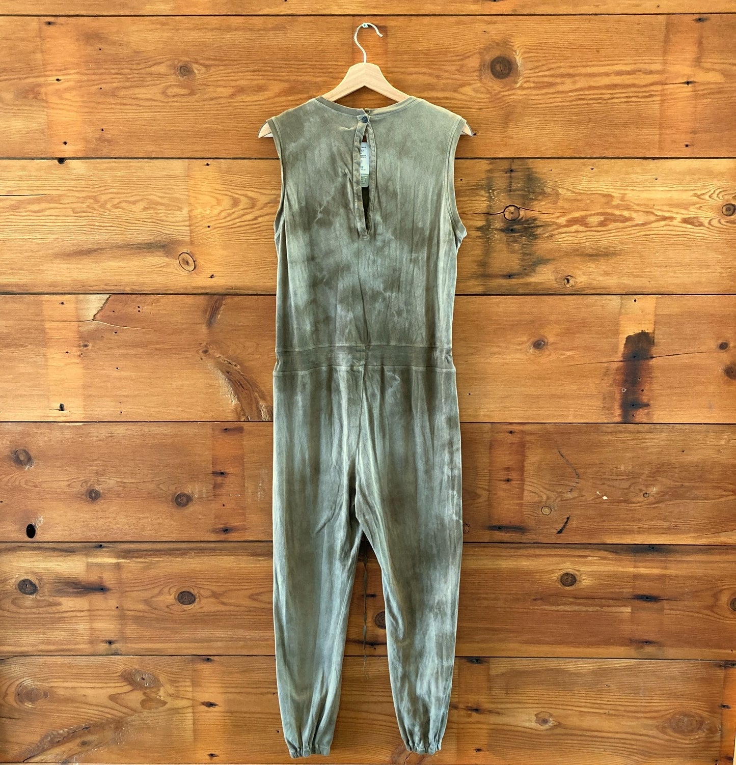 Raquel Allegra Green TieDye Sleeveless Drawstring Jumpsuit - Size 1 / S - 1016LD