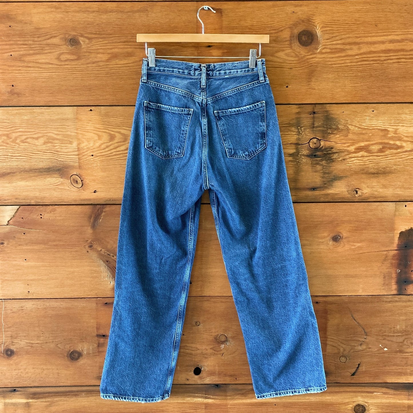 AGOLDE Medium Wash Ren Button Fly Wide Leg High Rise Jeans - Size 24 - 1022ED