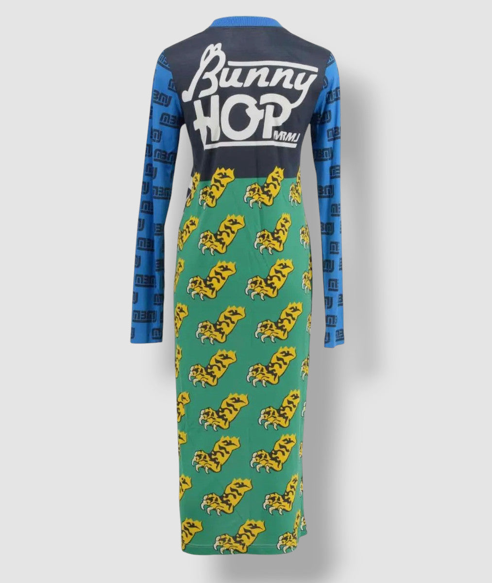 Marc by Marc Jacobs Bunny Hop Moto Motocross Midi Dress - Size M - 0514LN