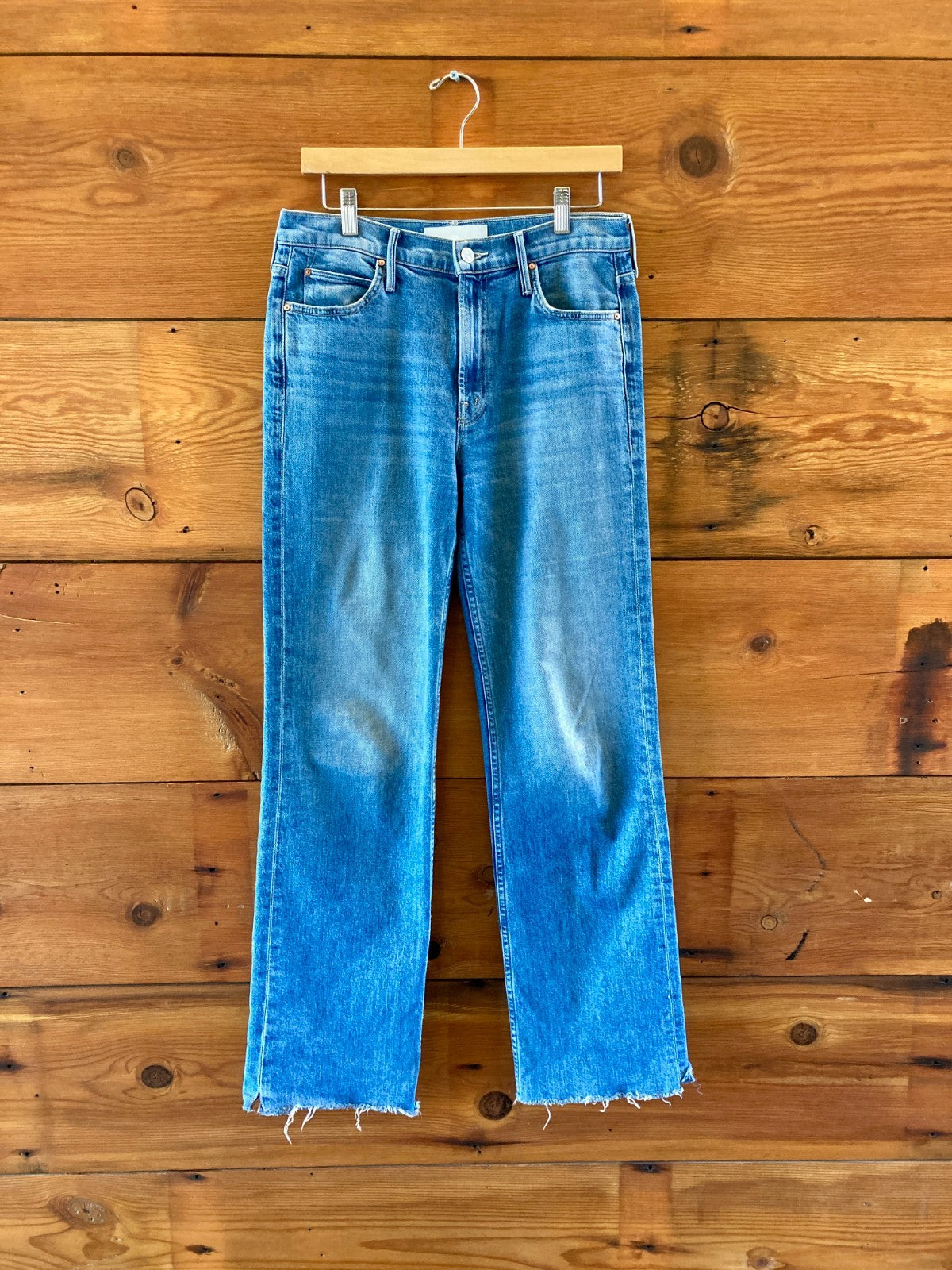Mother Superior $298 Duster Skimp Fray Hem Horsin Around Jeans - Sz 27 - 1214JV