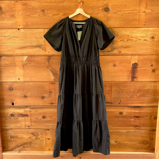 by Anthropologie Black Short Sleeve Somerset Maxi Dress - Size 1X - 0821SS