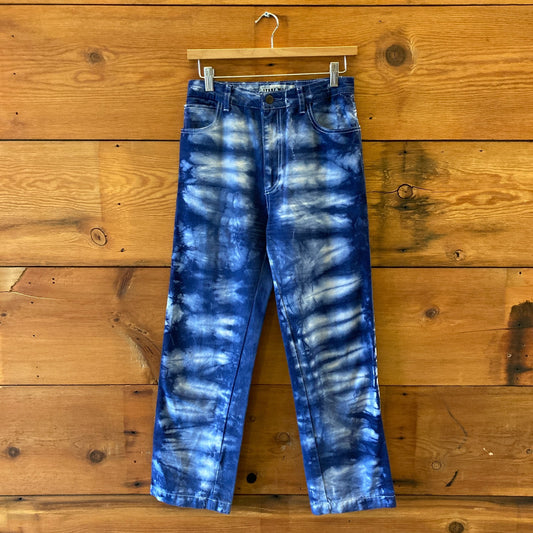 Lykke Wullf Indigo Blue Tie Dye Utility Straight Leg Pants - Size 2 - 0312IG