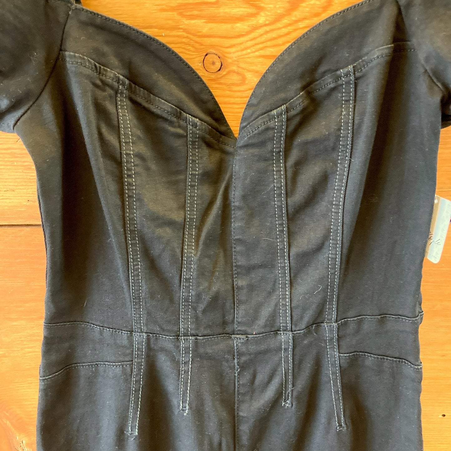 We the Free People Black Short Sleeve Flare Leg Jumpsuit - Size M - NEW - 0718MS