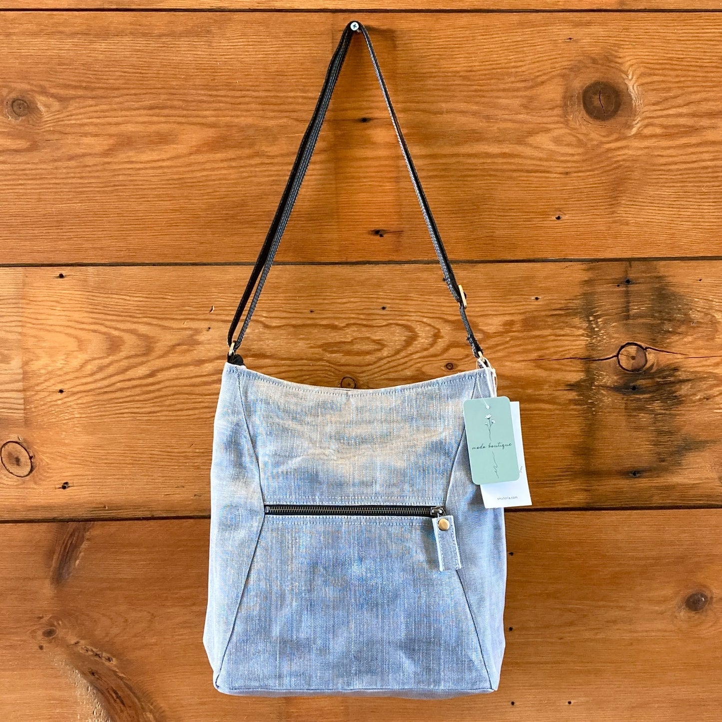 Smateria Silver Gray Repurposed Industrial Net NEW Scout Bag - 0428LR