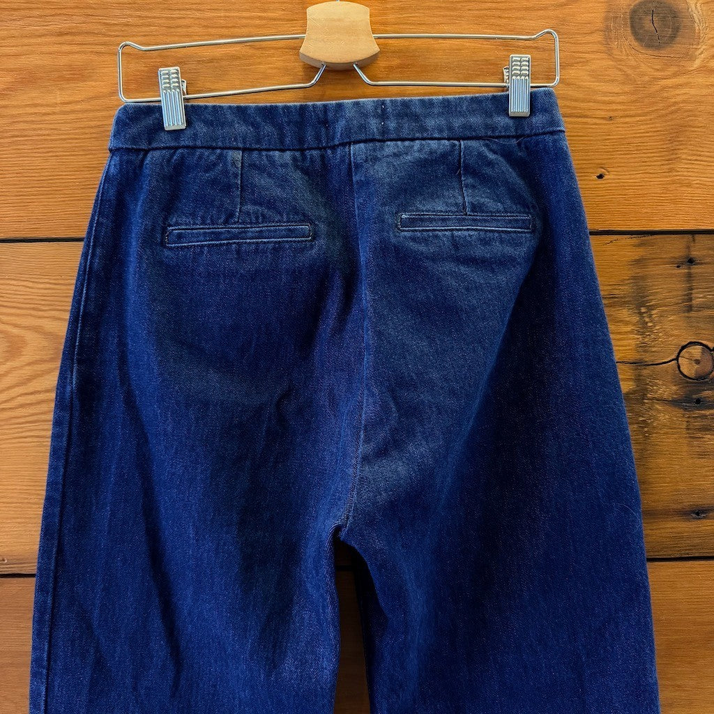 Sezane Dark Wash High Rise Wide Leg Trouser Jeans - Size 38 / 6 - 0404BB