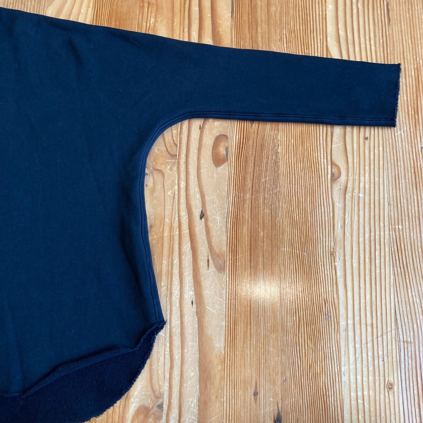 Frank & Eileen $218 Black Tee Lab Raw Hem Capelet Sweatshirt - One Size - 4427SC