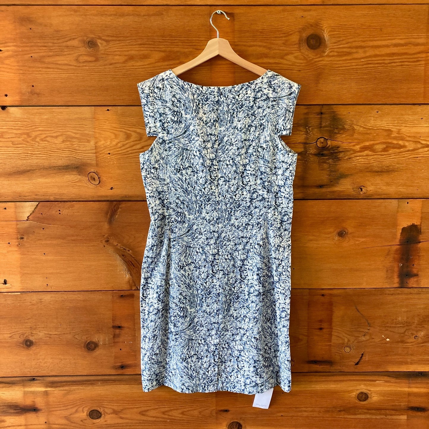 14 - M.M. Lafleur Indigo Marble Print NEW Sarah 7.0 Sleeveless Dress 0416JW