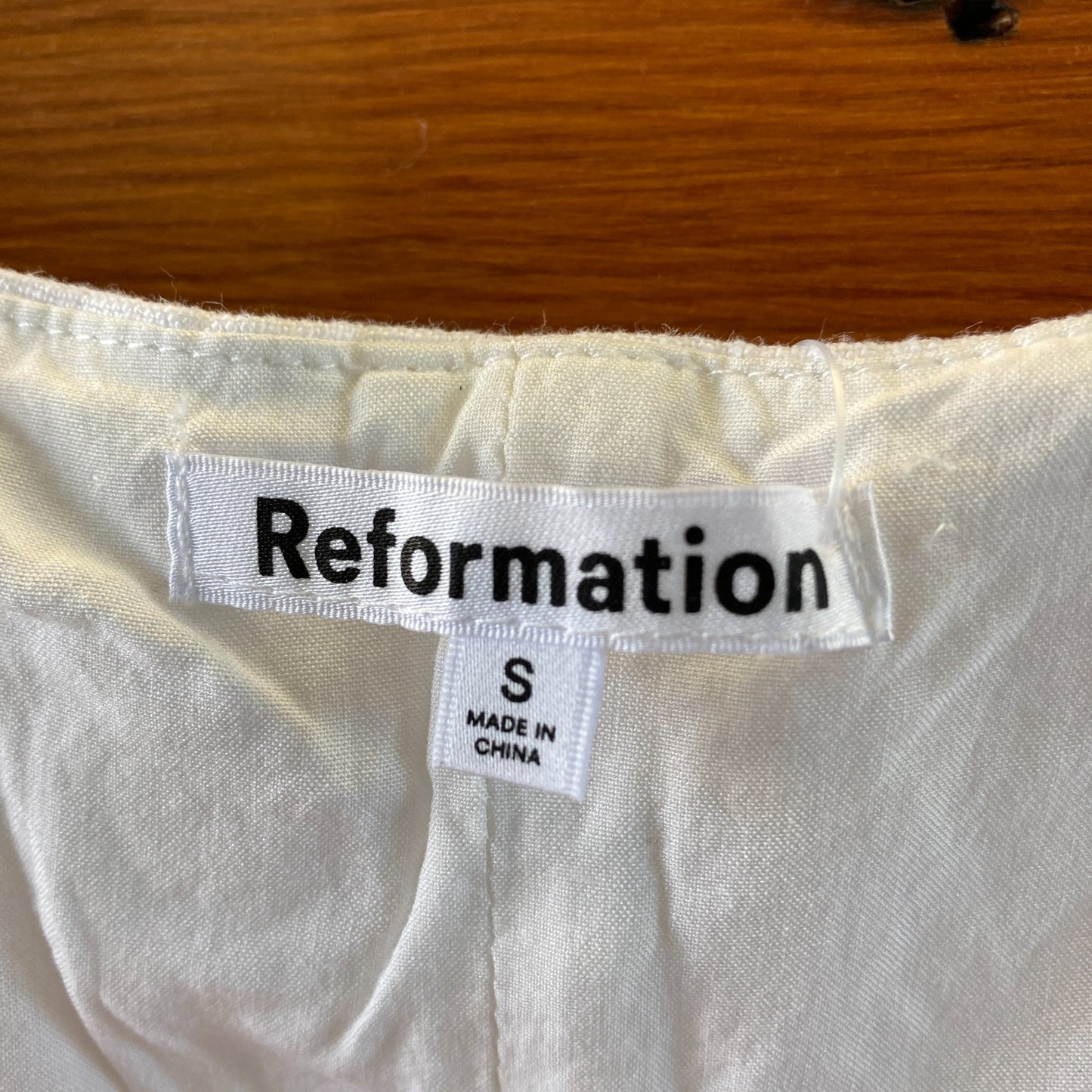Reformation White Linen Amir Crop Tank Top & Midi Skirt Set - Size S - 0809CO