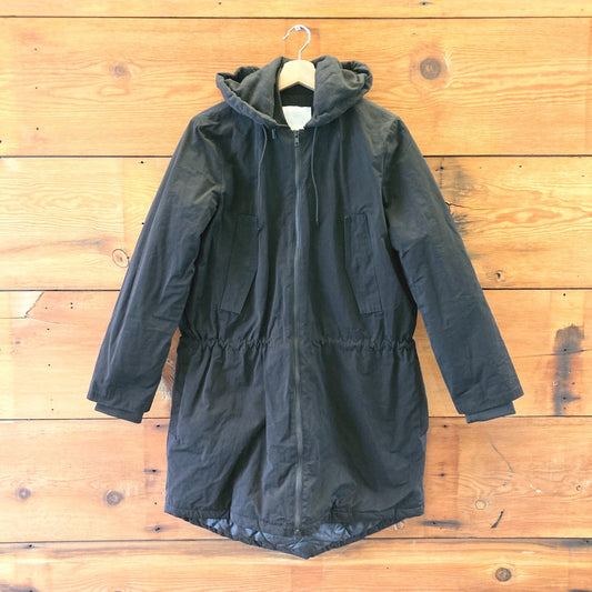 XS - Samsoe Samsoe Black Hooded Sherfield Parka Coat Jacket 3333MC