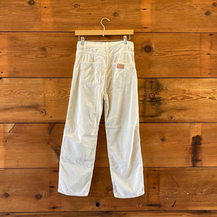 Rudy Jude Cream Corduroy Straight Leg Womens Utility Pants - Size 2 - 0312IG