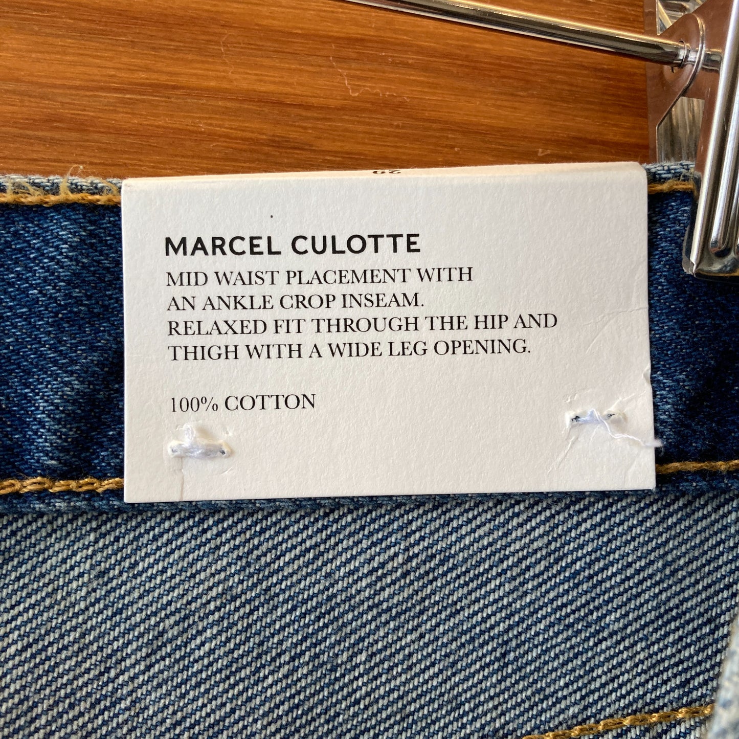 B Sides NEW Joni Wash Marcel Culotte Denim Jeans - 0204MP