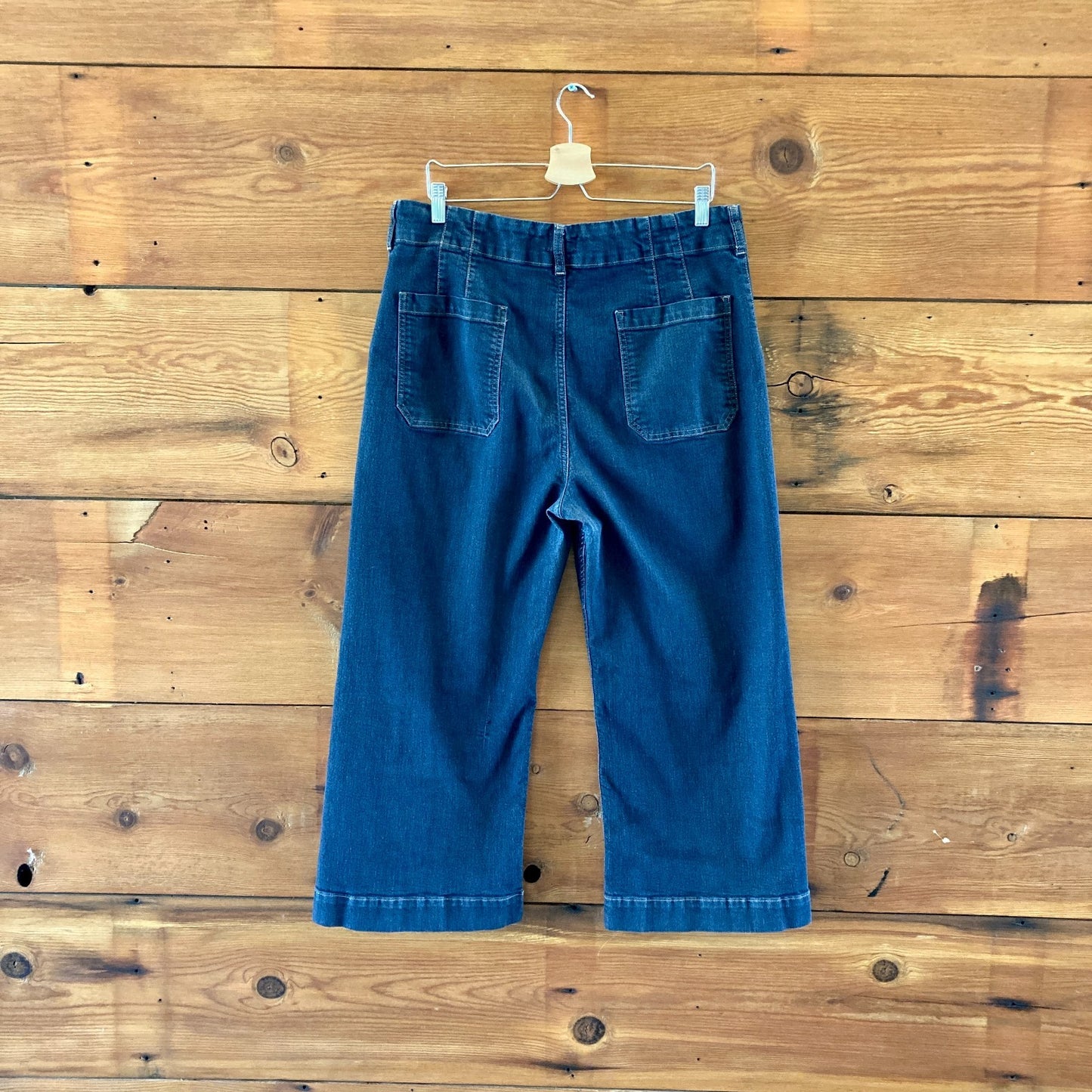 Maeve Dark Wash High Rise Wide Leg Colette Jeans - Size 16 Petite - 0419JP