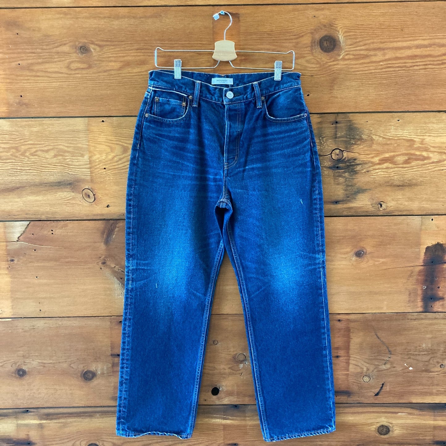 Moussy Vintage Dark Blue NEW $370 Bardin Straight Jeans - Size 29 - 4427SC