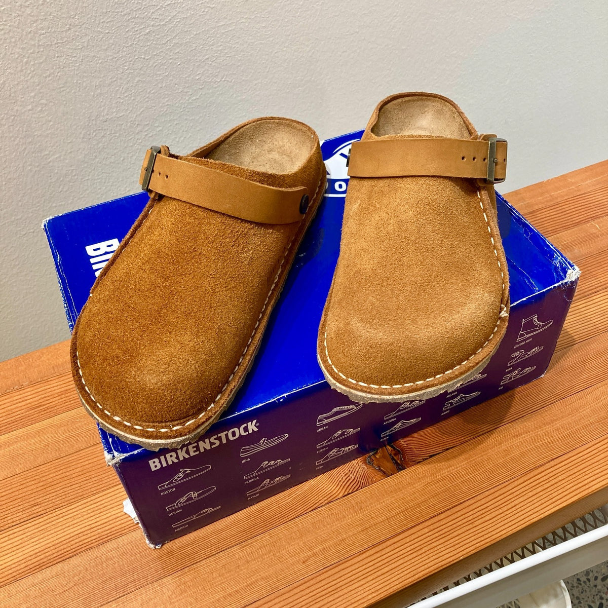 Birkenstock Mink Brown Lutry Premium Suede Shoes NEW w/ Box - Size 8 - 0314GM