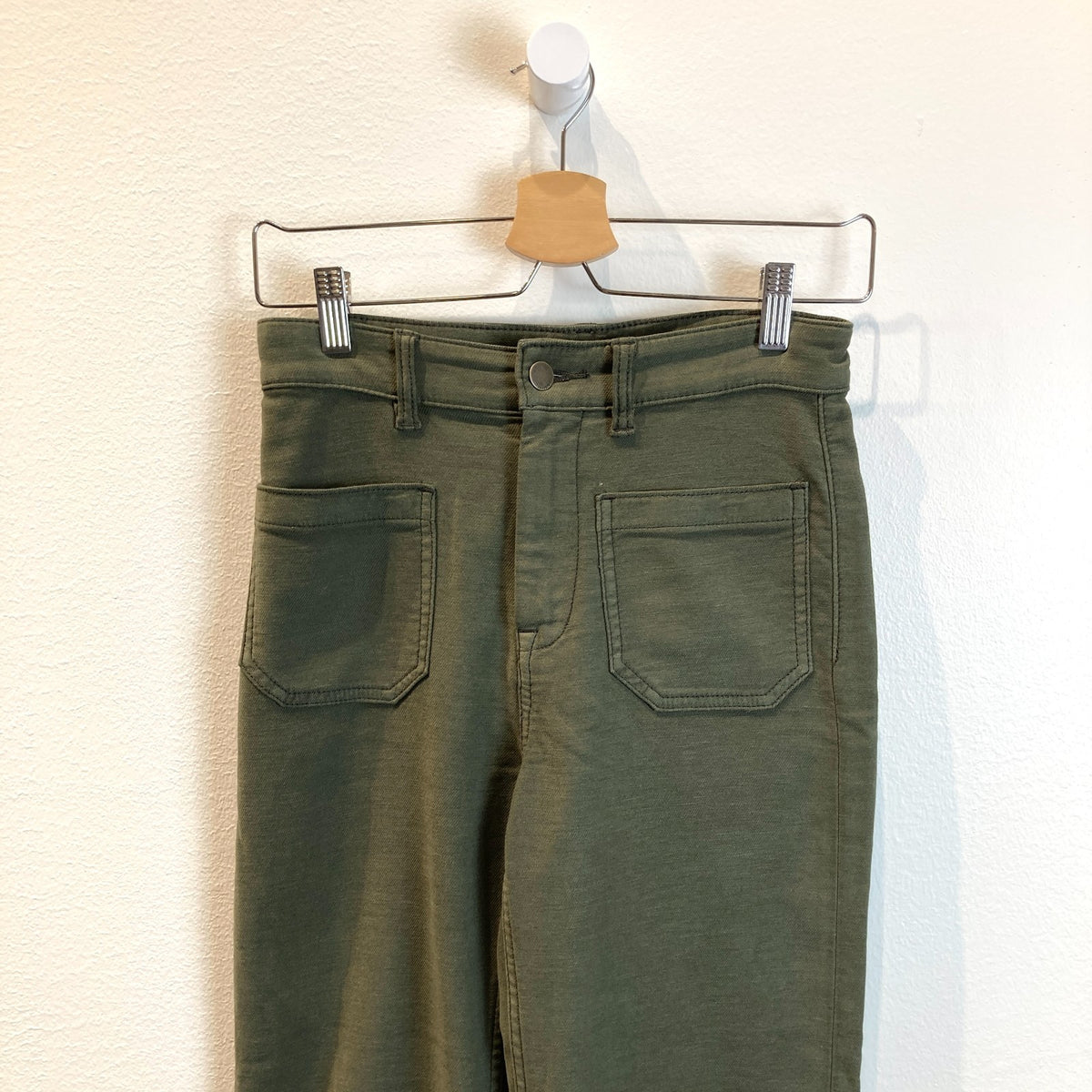 Faherty Green NEW Foo-Forest Olive Green Patch Pocket Pants - Size 25 - 0810RL